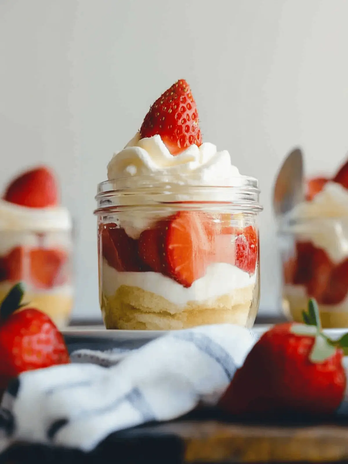 Easy Strawberry Shortcake Trifles