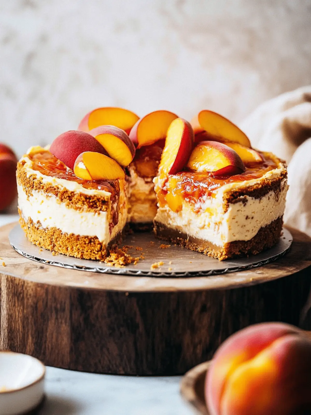 Peach Cobbler Cheesecake