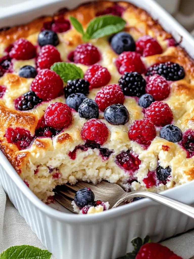 High Protein Triple Berry Bake – Healthy Breakfast Recipe