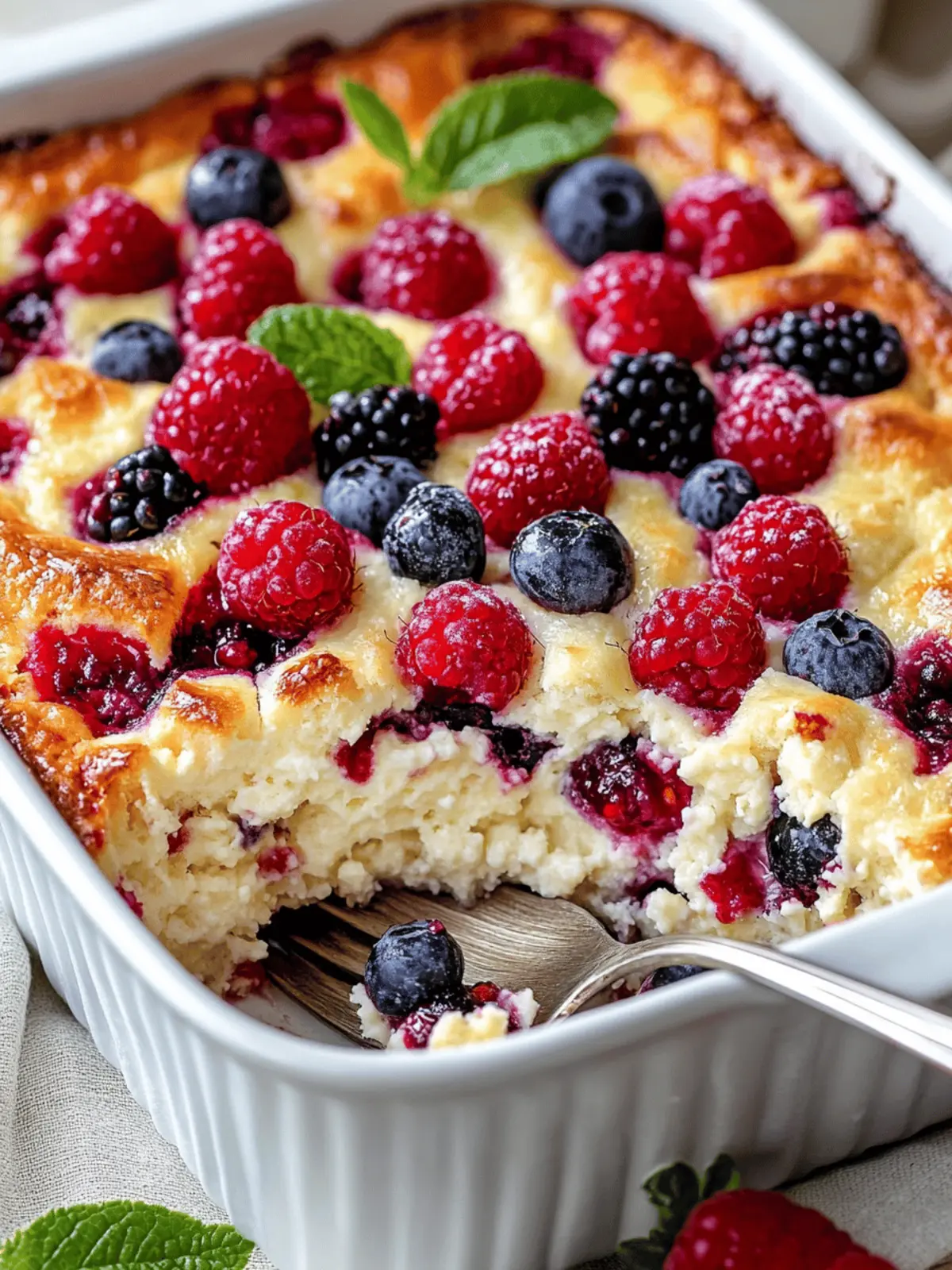 High Protein Triple Berry Bake – Healthy Breakfast Recipe