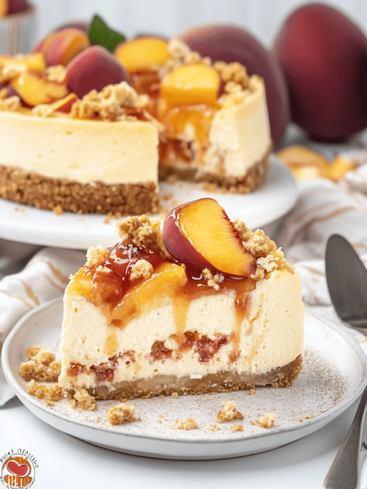 Peach Cobbler Cheesecake