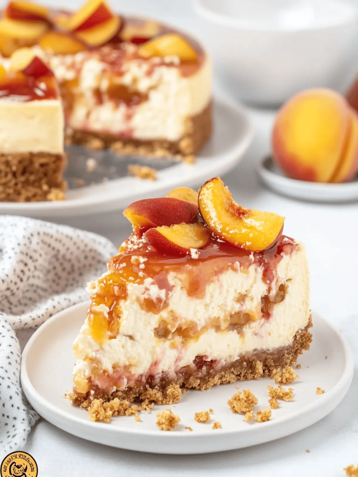 Peach Cobbler Cheesecake