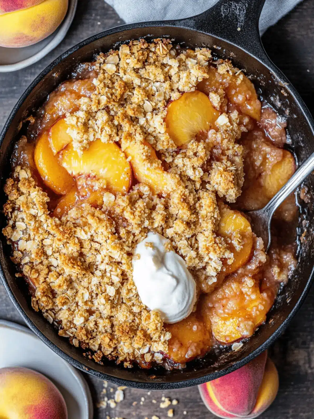 Easy Peach Crisp Recipe (Crispy & Juicy)