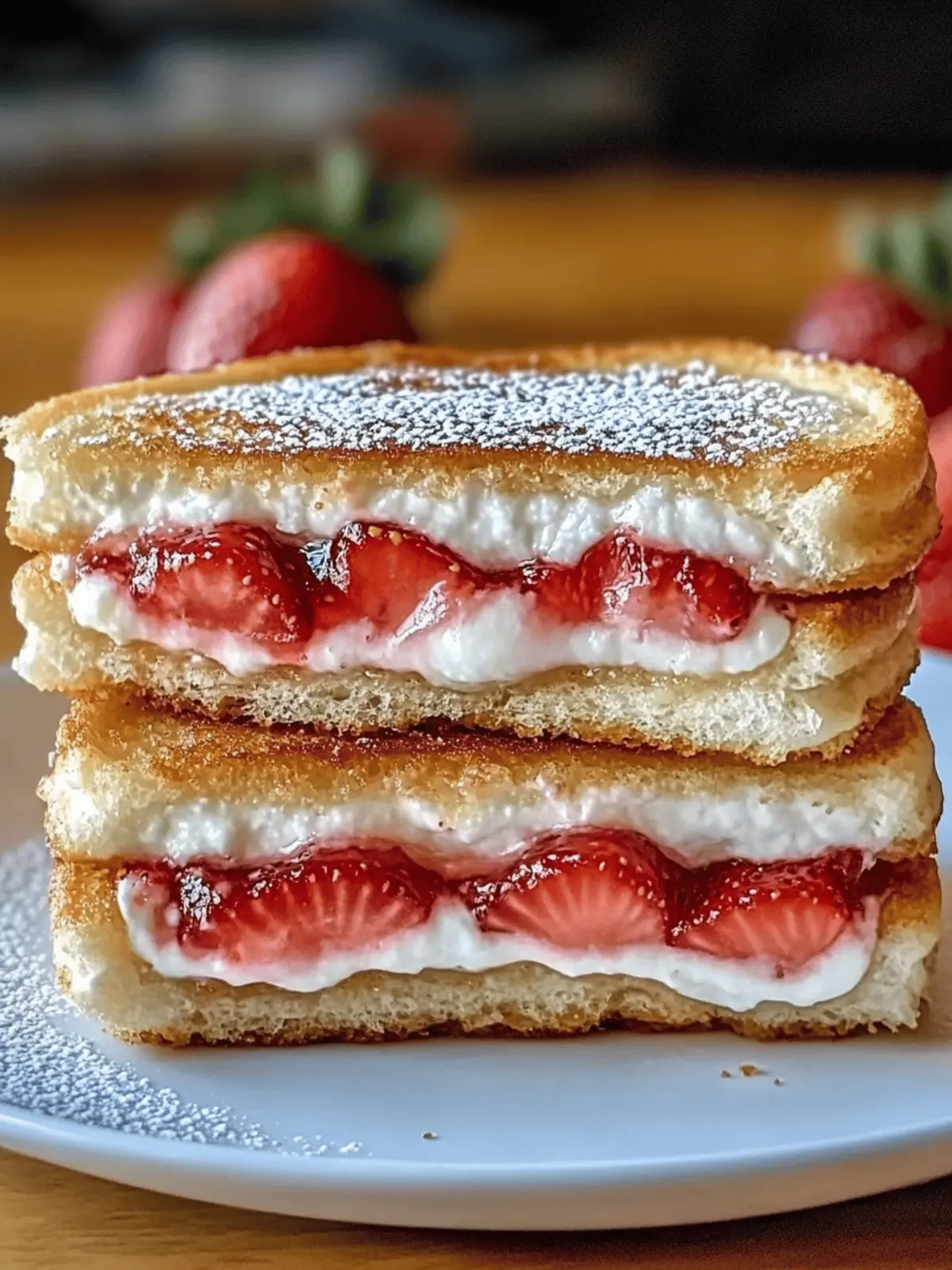 Fried Strawberry Cheesecake Sandwiches
