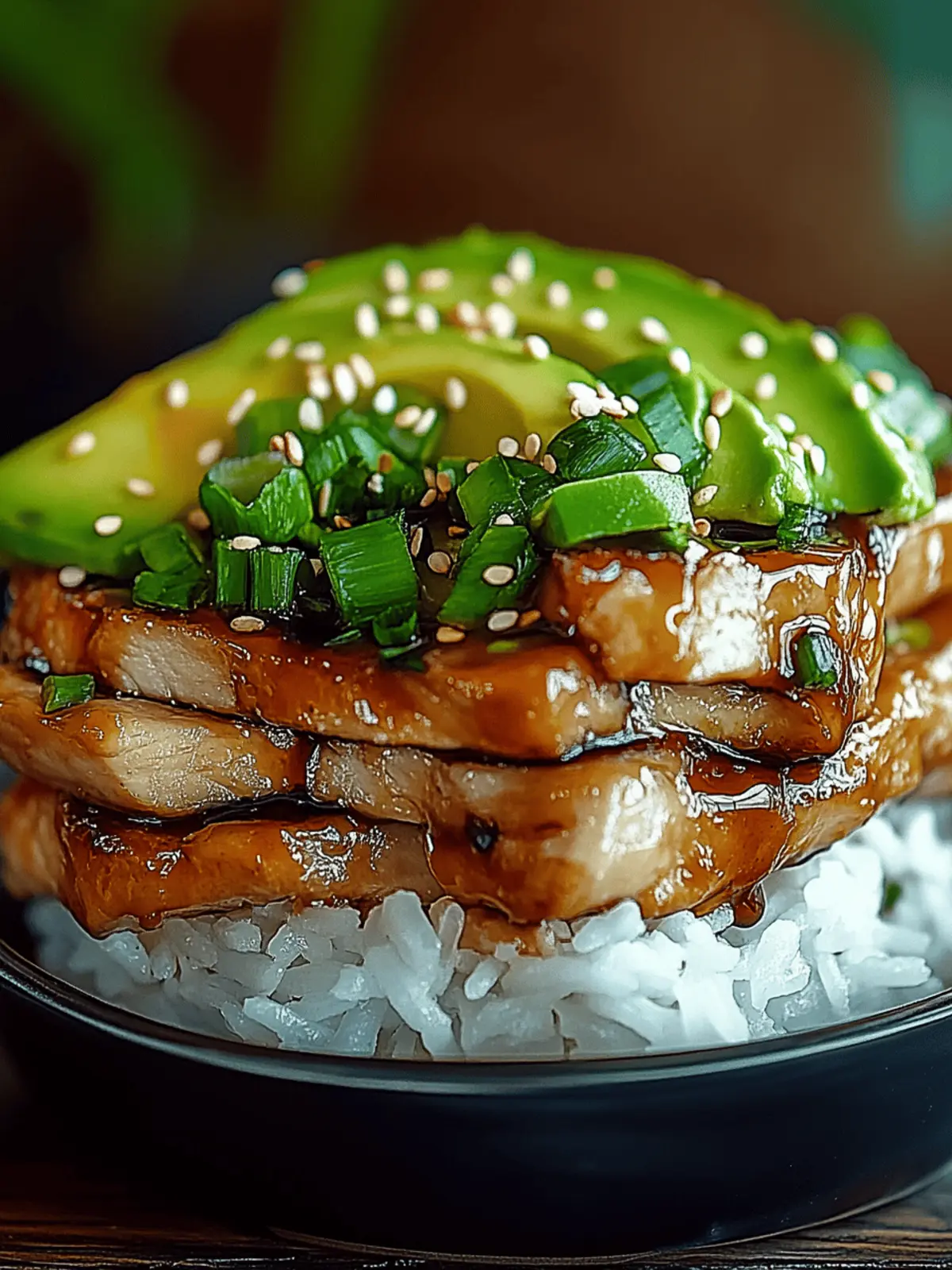Teriyaki Chicken Avocado Rice