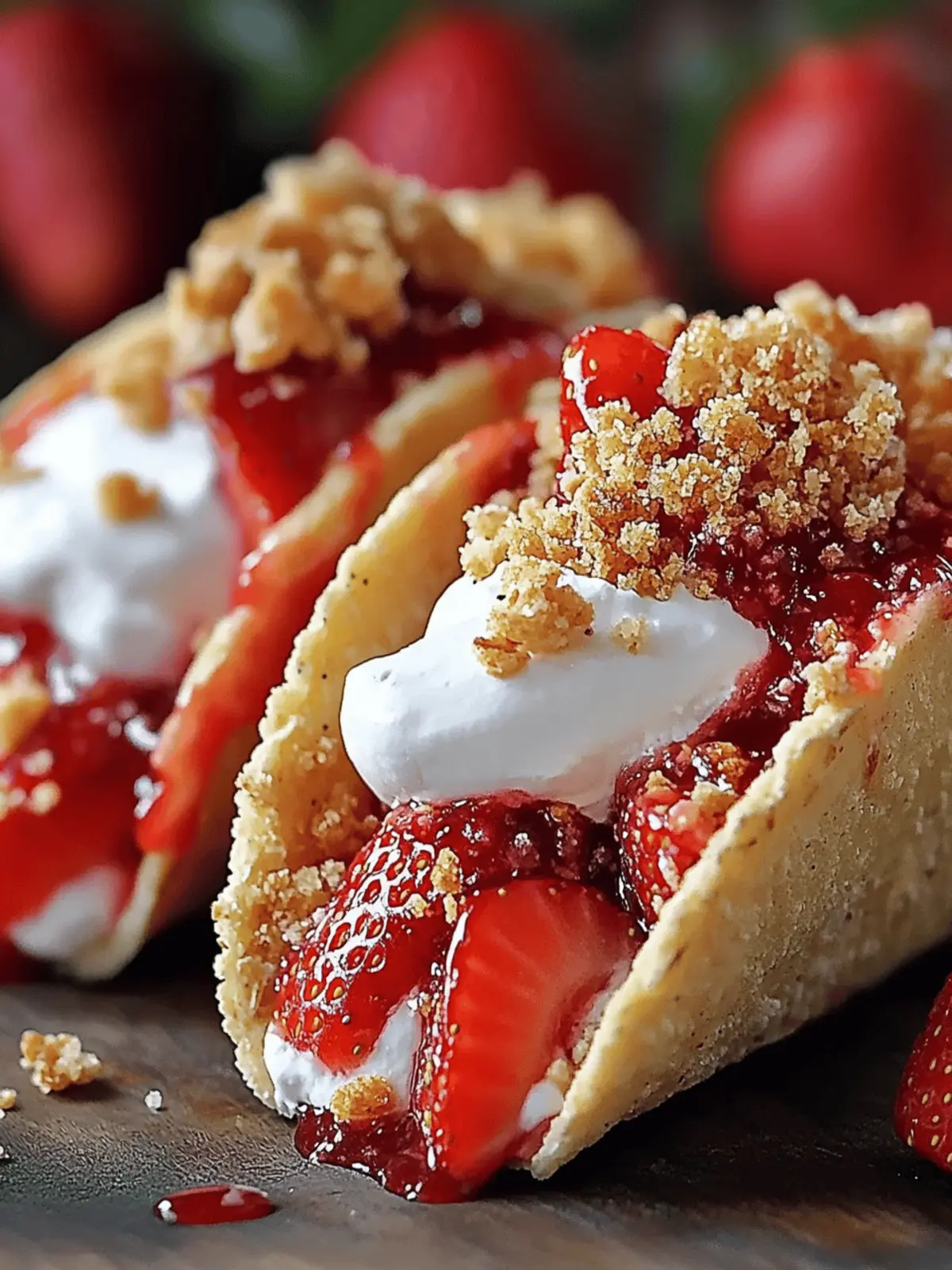 Strawberry Crunch Cheesecake Tacos