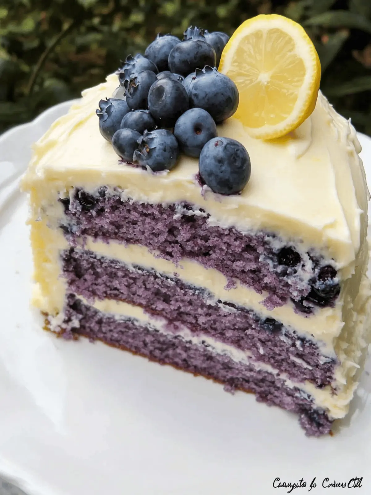 Blueberry Cake with Lemon Cream Cheese Frosting
