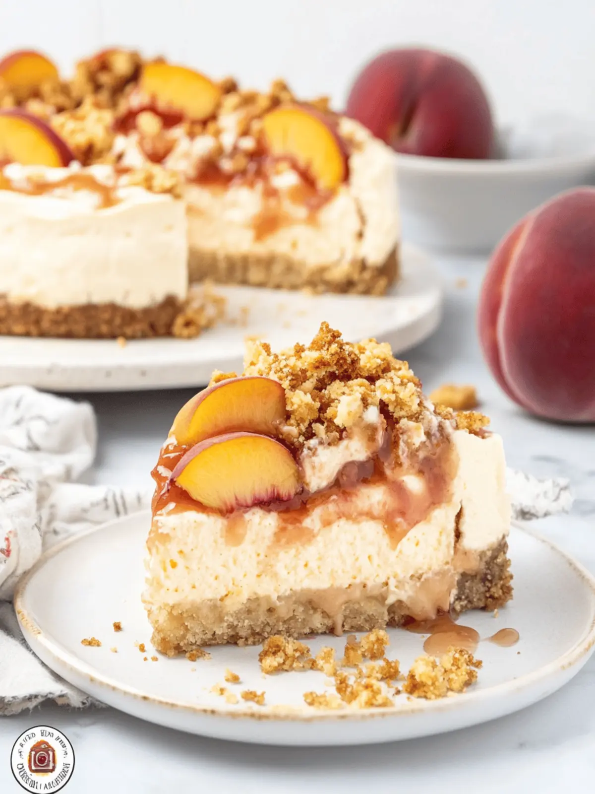 Peach Cobbler Cheesecake