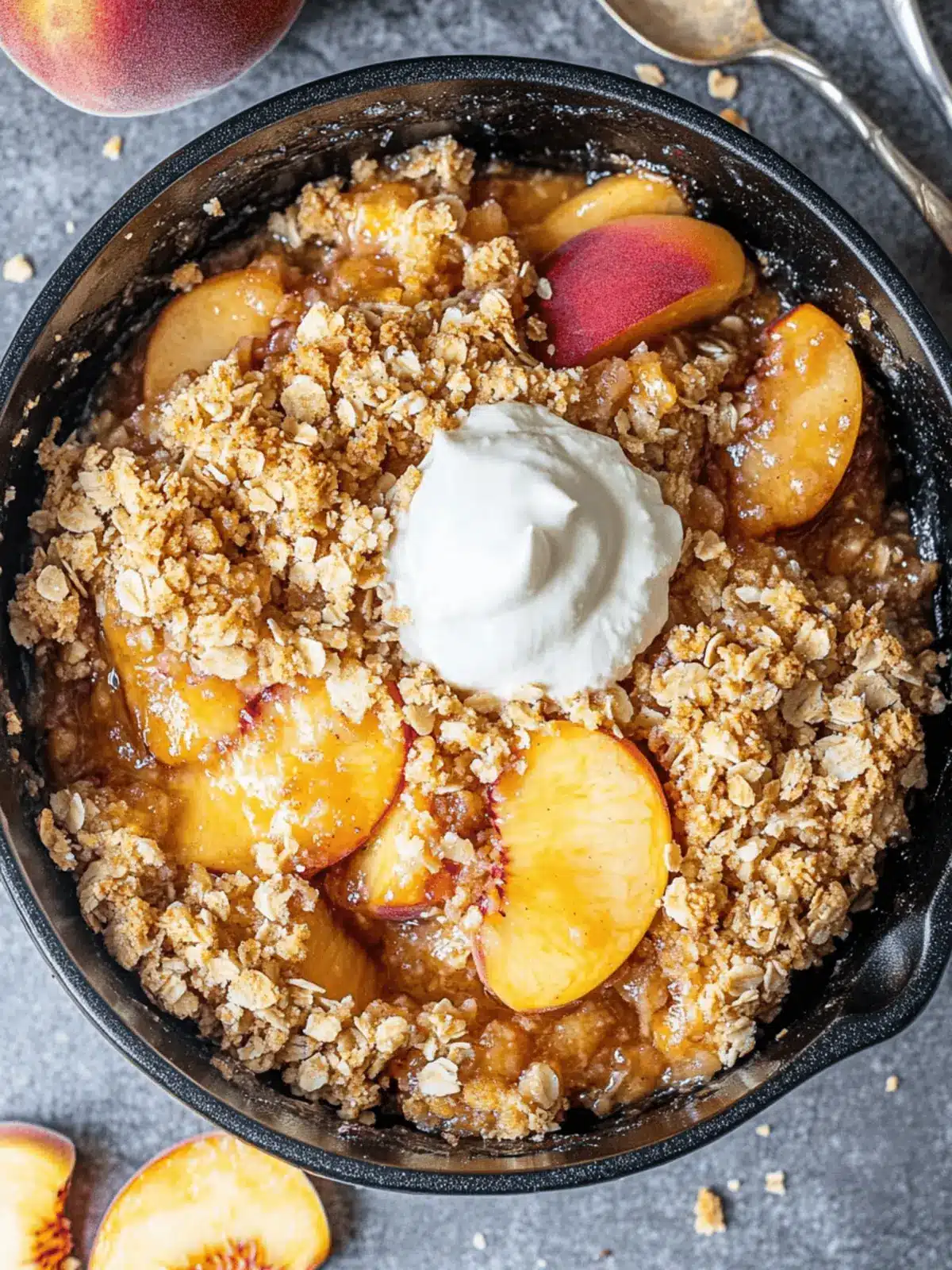 Easy Peach Crisp Recipe (Crispy & Juicy)