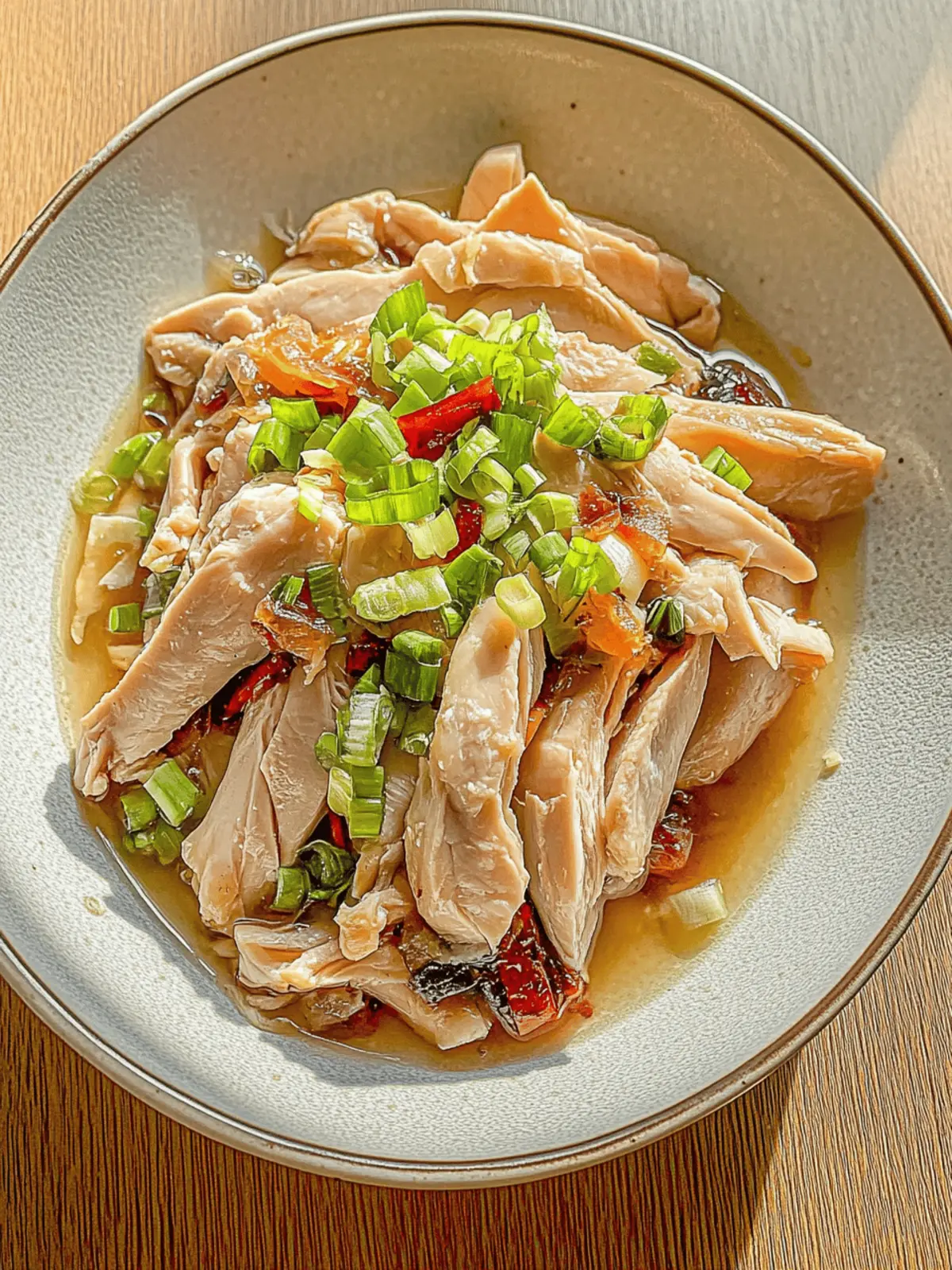 Chinese Steamed Chicken With Ginger Scallion Sauce