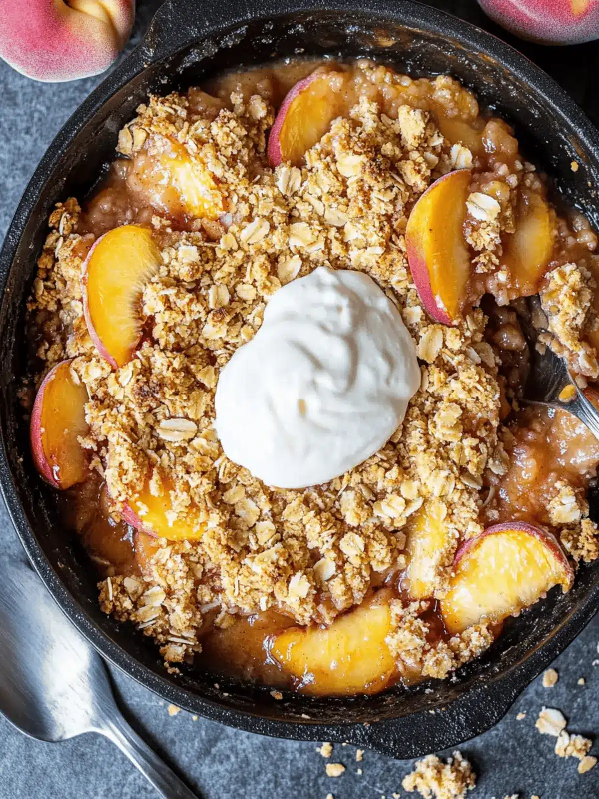 Easy Peach Crisp Recipe (Crispy & Juicy)