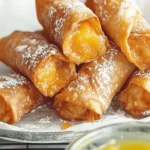 Peach Cobbler Egg Rolls