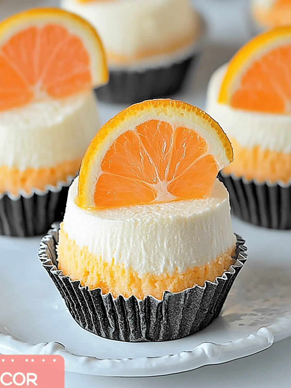 Orange Creamsicle Mini Cheesecakes
