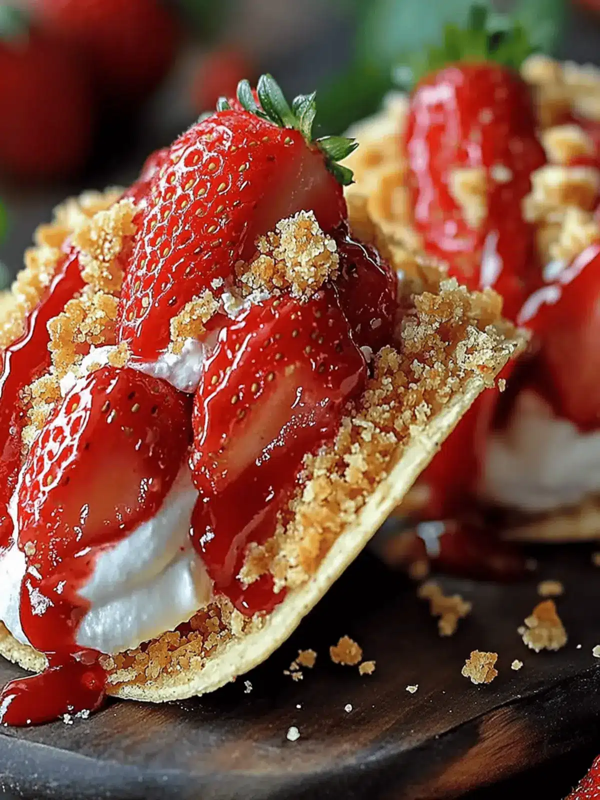 Strawberry Crunch Cheesecake Tacos