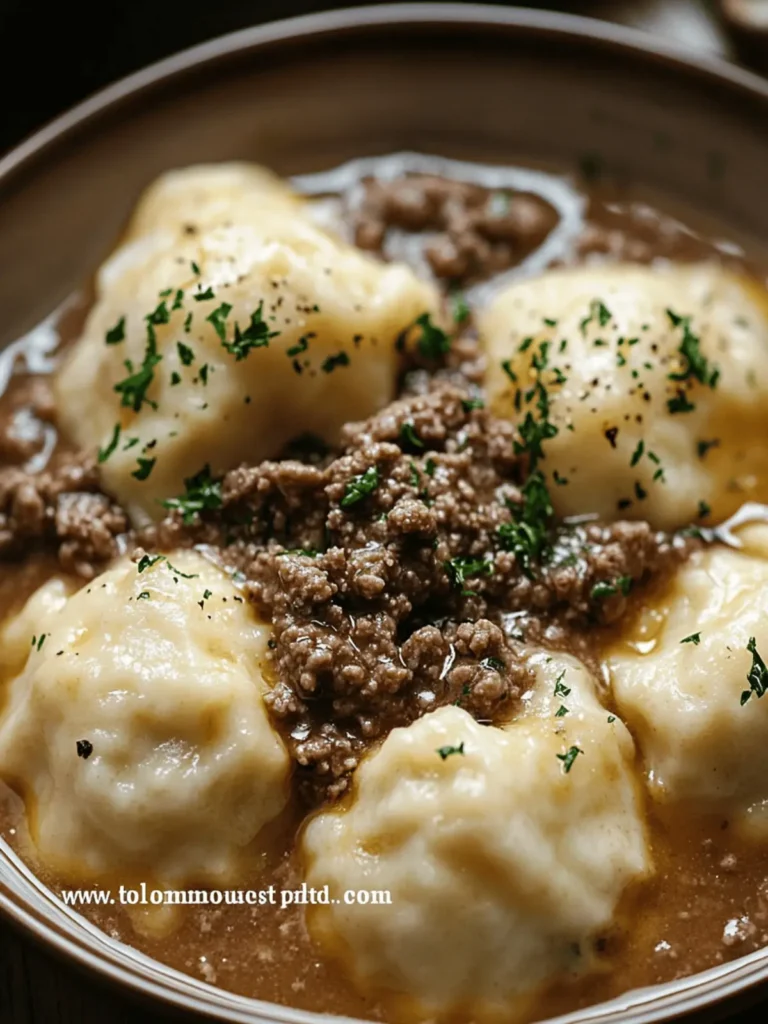 Ground Beef and Dumplings