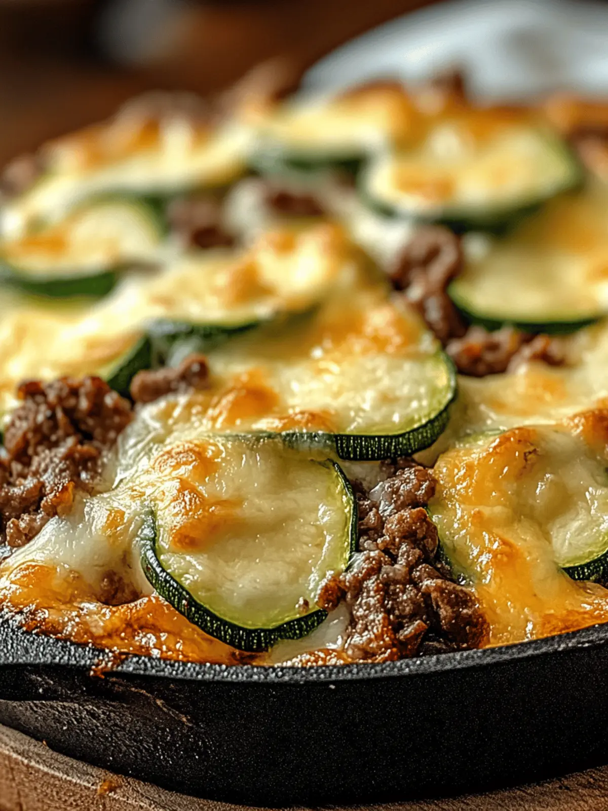 Cheesy Beef & Zucchini Casserole: A Low-Carb Family Favorite