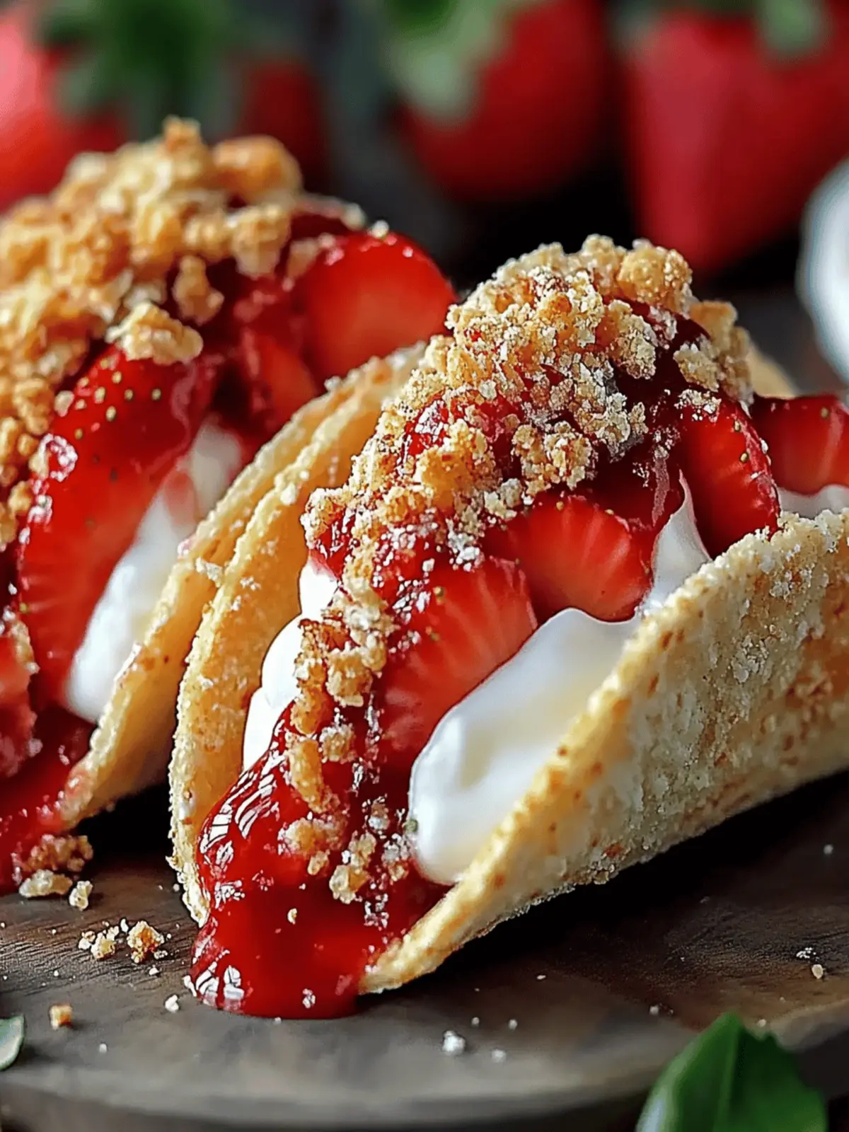 Strawberry Crunch Cheesecake Tacos