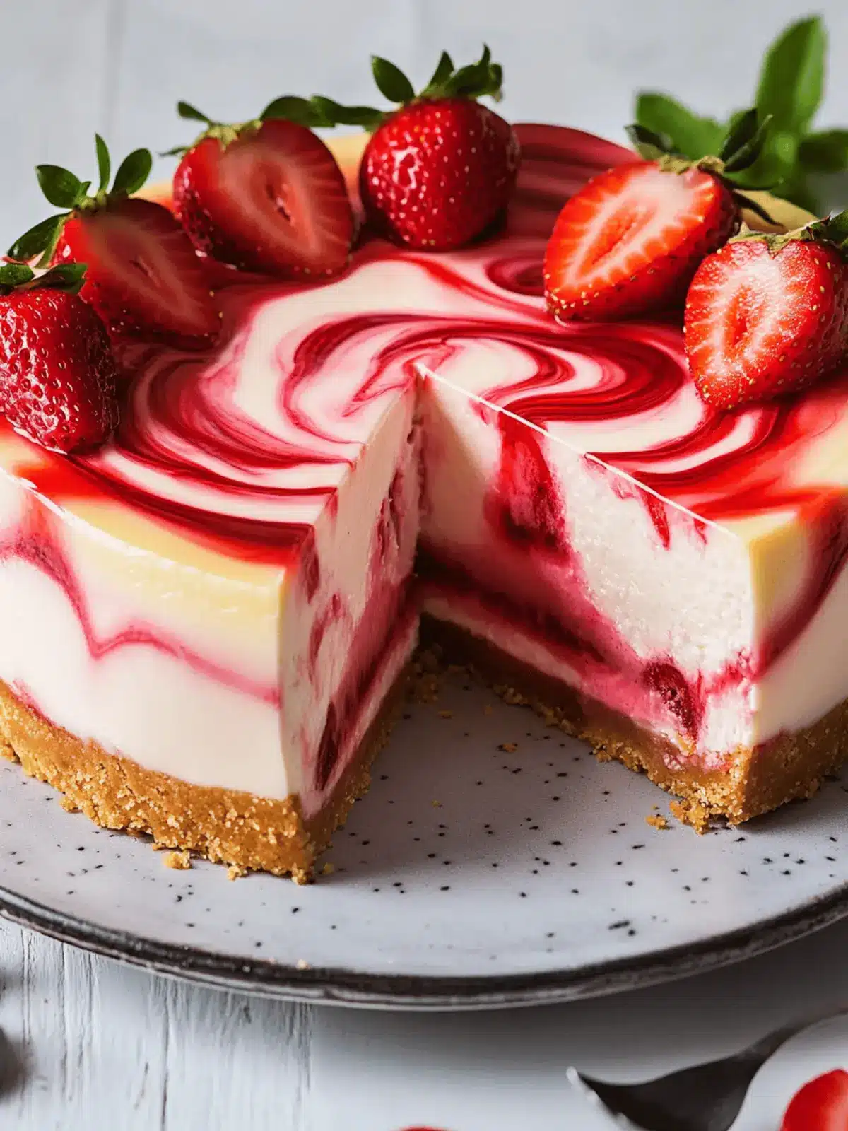 Strawberry Swirl Cheesecake Recipe