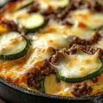 Cheesy Beef & Zucchini Casserole