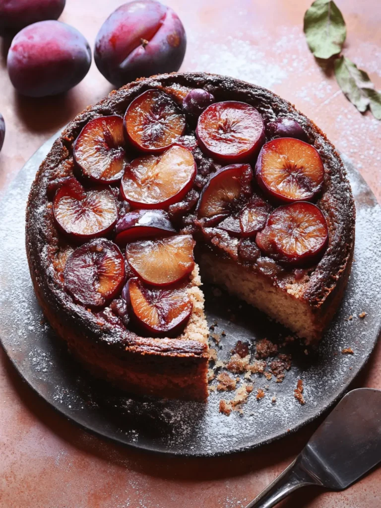 Chai Spiced Plum Cake