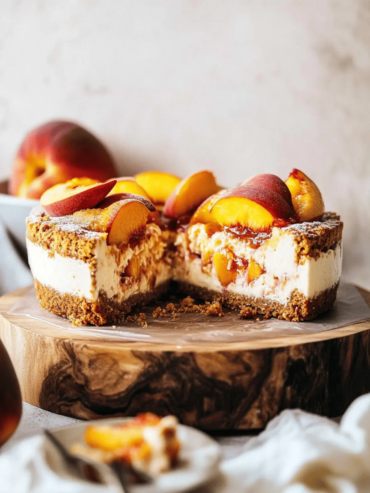 Peach Cobbler Cheesecake