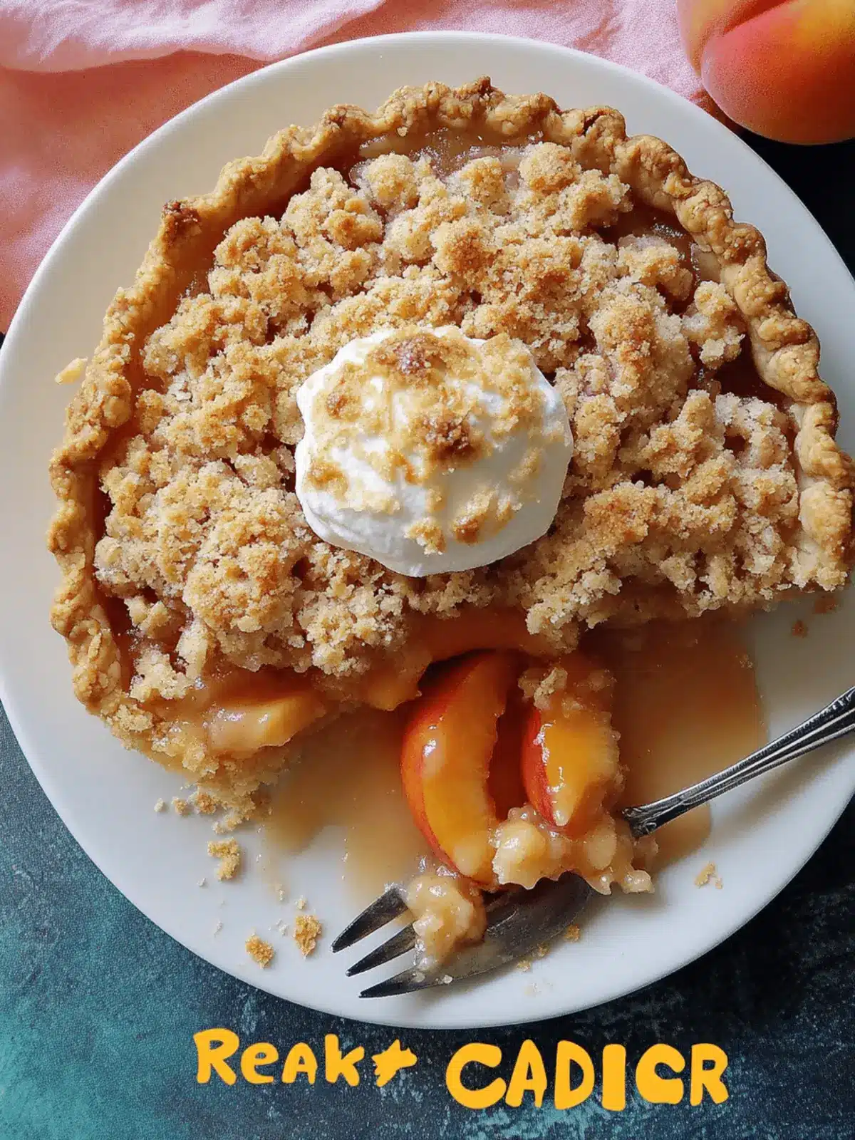 Peach Crumble Pie