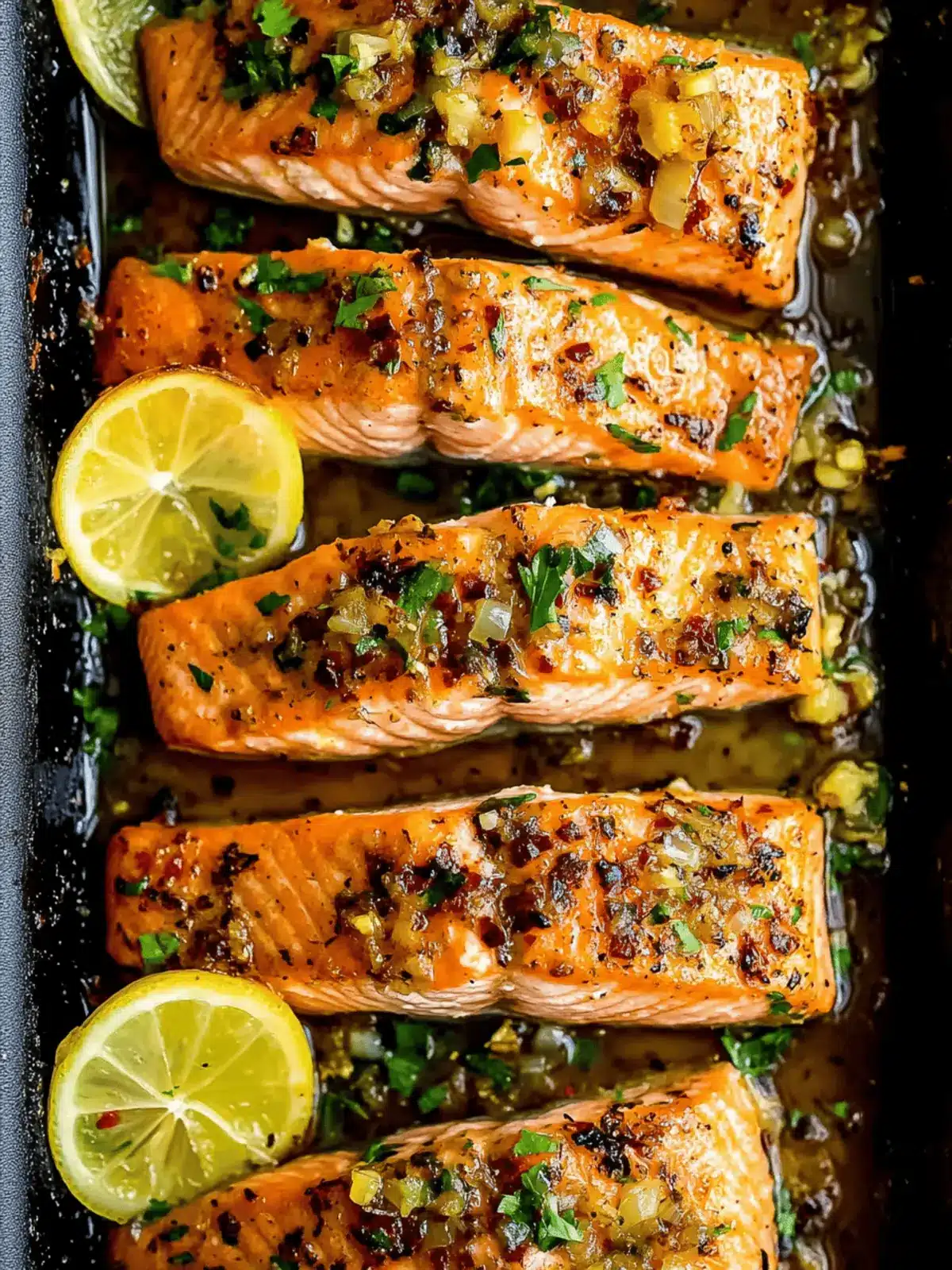 Honey Garlic Butter Baked Salmon