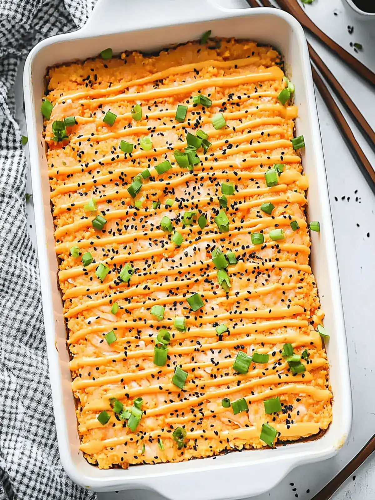 Salmon Sushi Bake