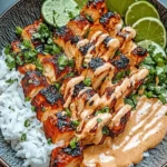 Sweet Chili Chicken Bowl with Coconut Lime Drizzle