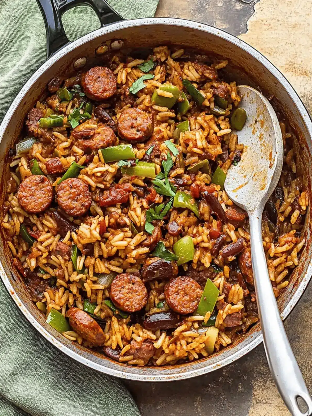 Cajun Sausage & Rice Skillet