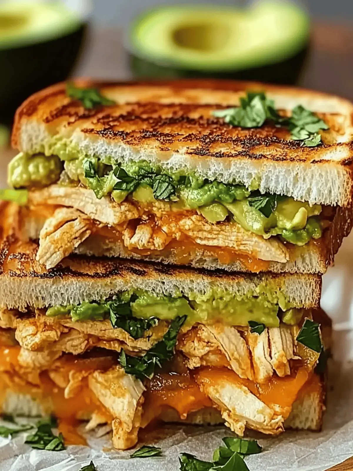 Chicken Avocado Melt Sandwich