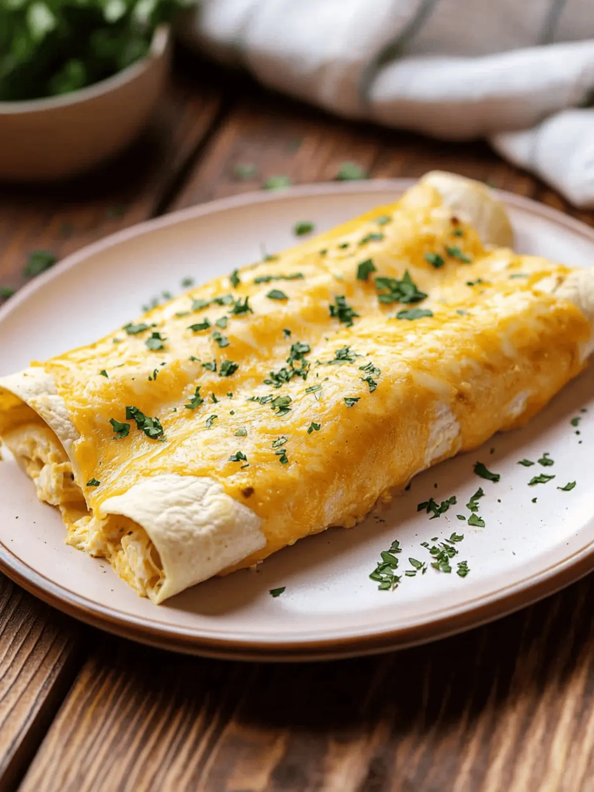 Creamy White Chicken Enchiladas