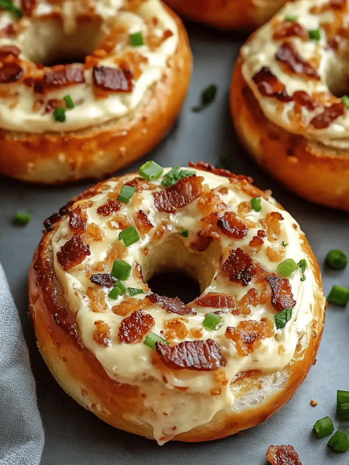 Zesty Bacon Cream Cheese Bagels