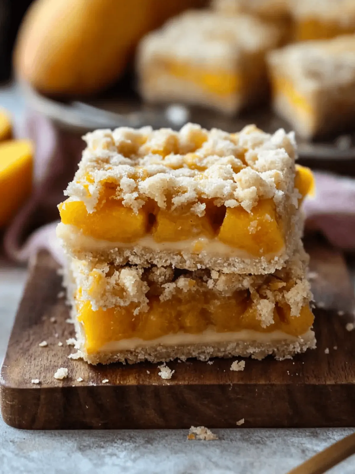Paleo Vegan Mango Crumb Bars