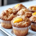 Homemade Peach Cobbler Muffins