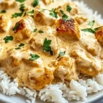 CREAMY SMOTHERED CHICKEN AND RICE RECIPE