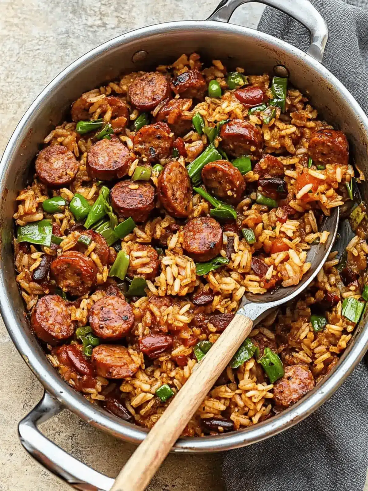 Cajun Sausage & Rice Skillet