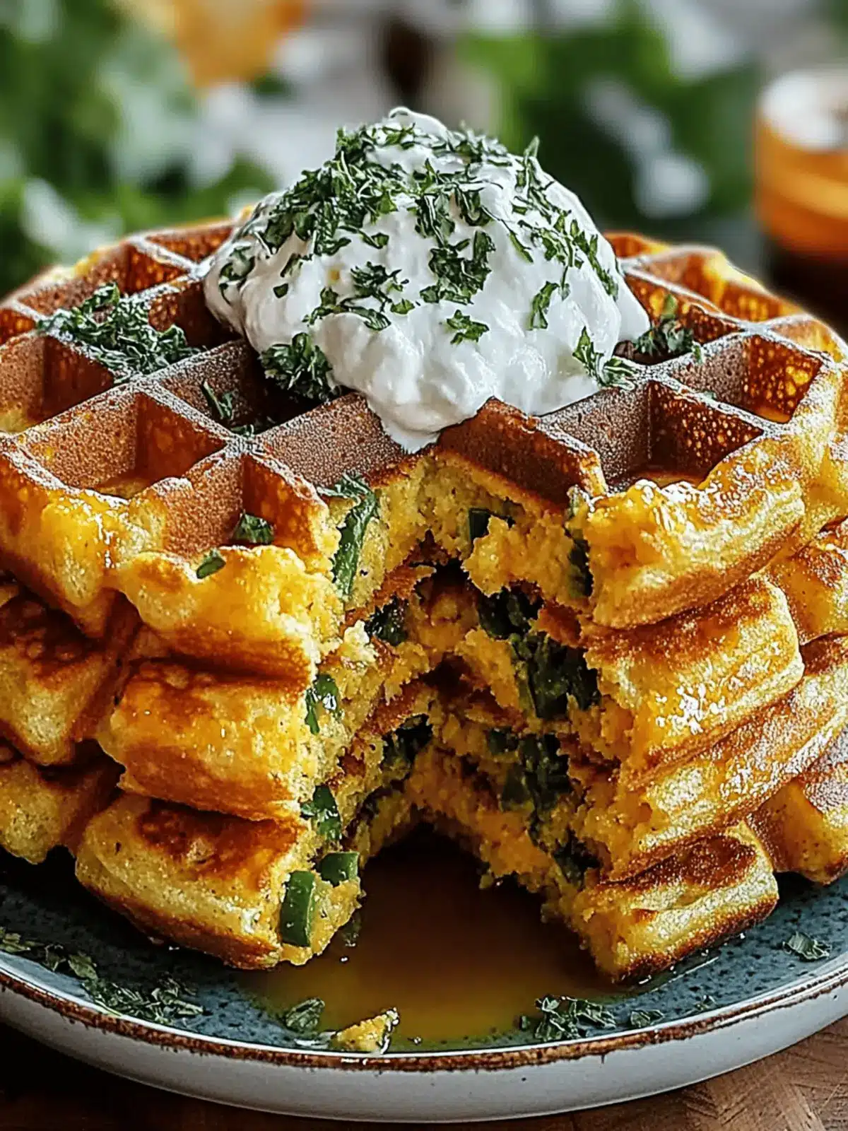 Cheddar Jalapeño Cornbread Waffles: A Flavorful Twist on a Classic