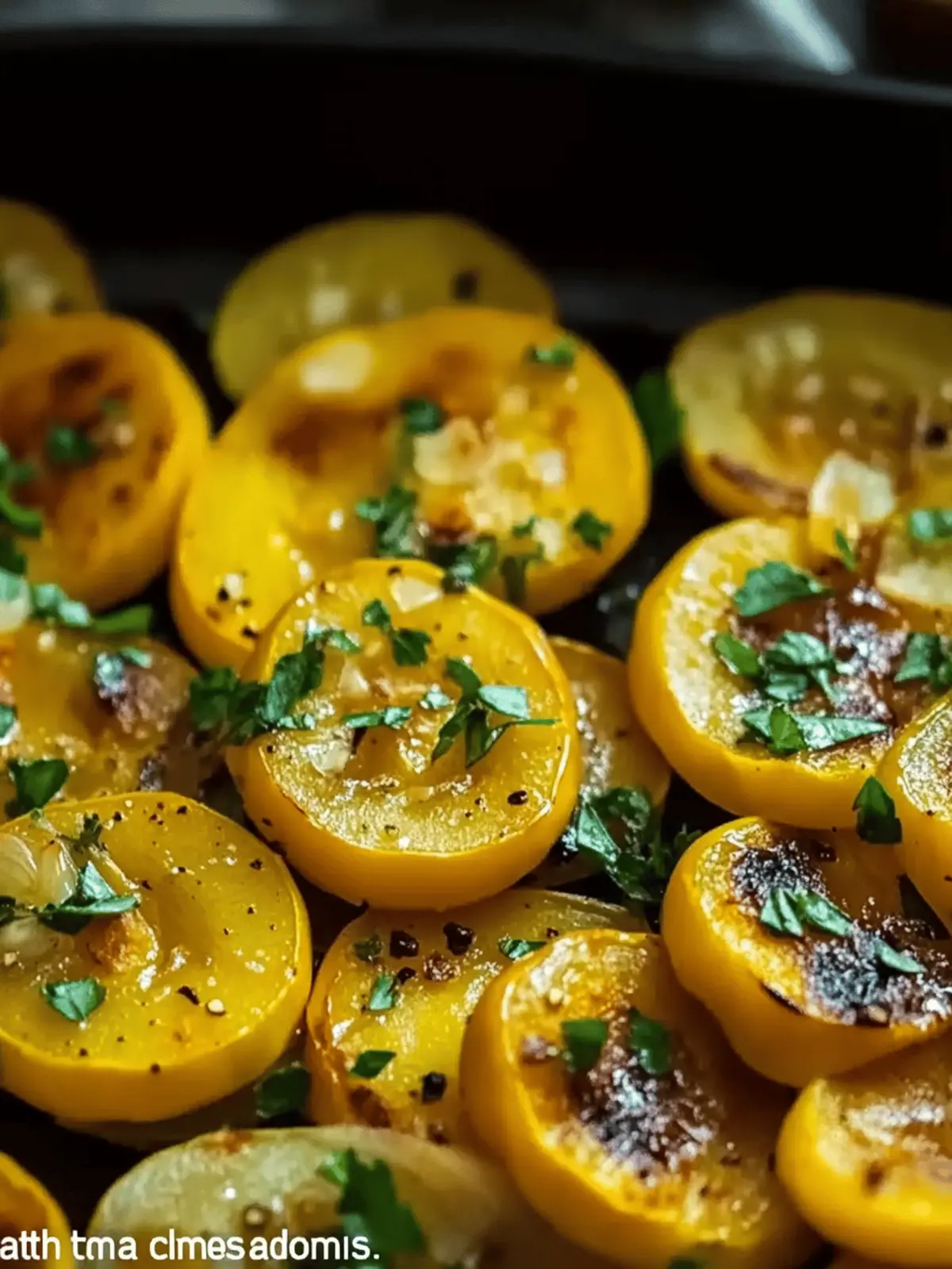 Simple Roasted Patty Pan Squash with Garlic and Herbs
