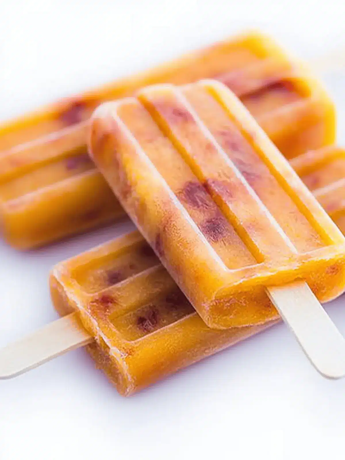 Ripe Peach Popsicles