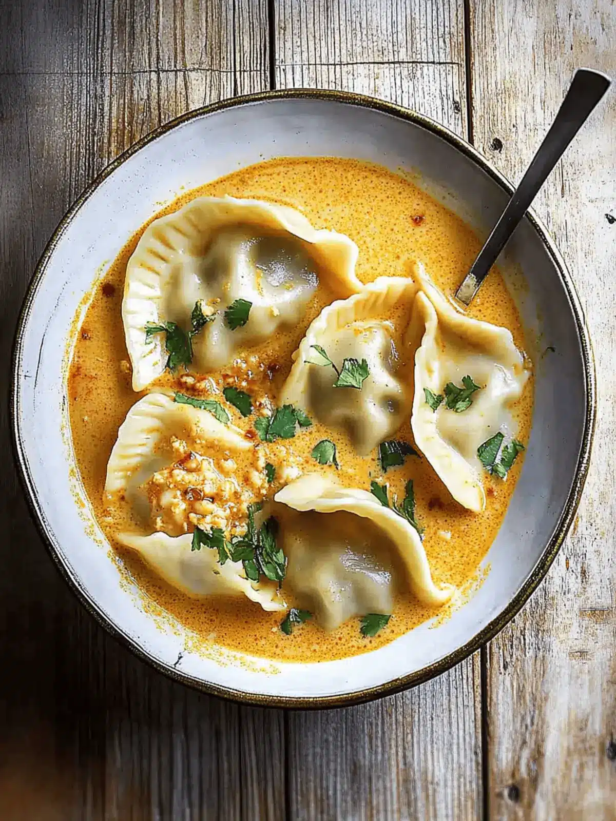 Thai Coconut Curry Dumpling Soup