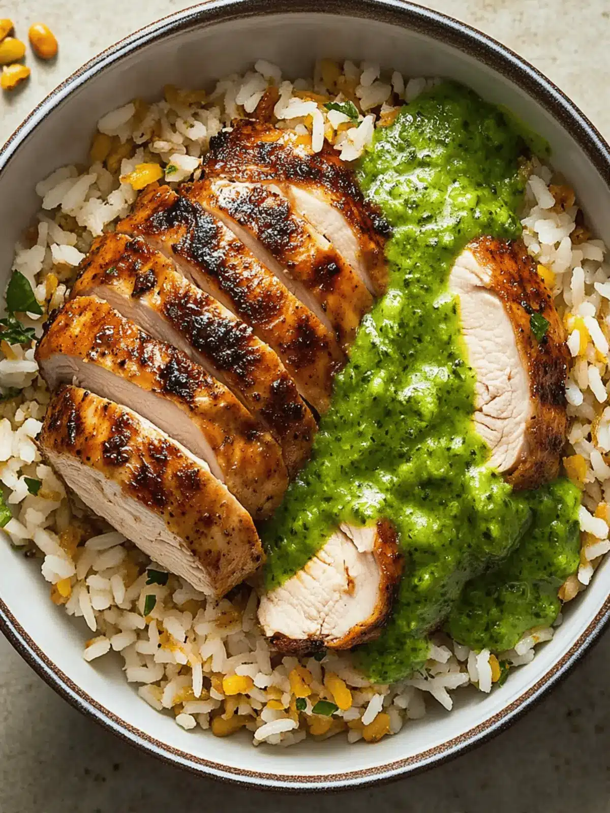 Easy Peruvian Chicken And Rice with Green Sauce Recipe