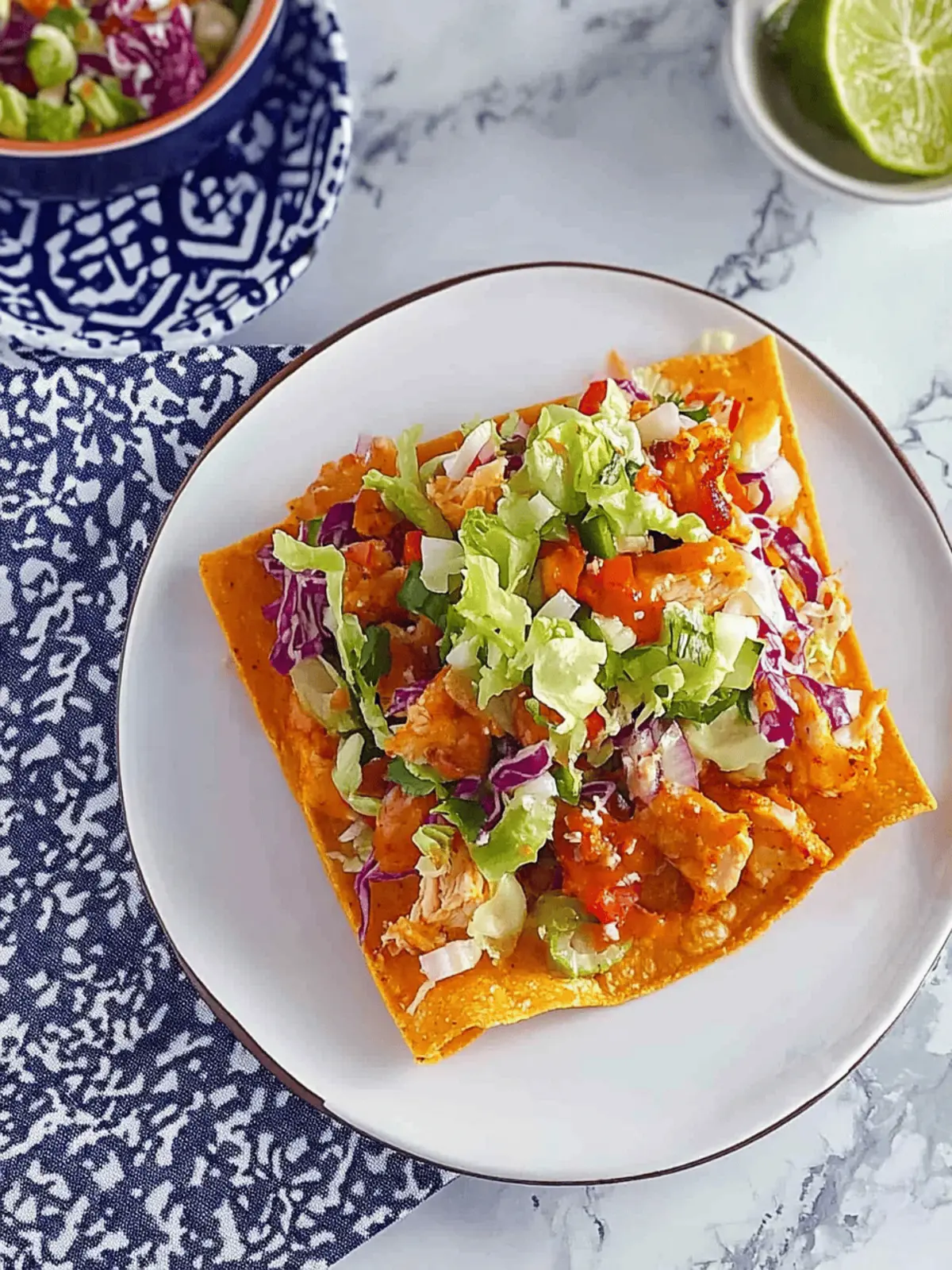 Asian Chicken Wonton Tostadas