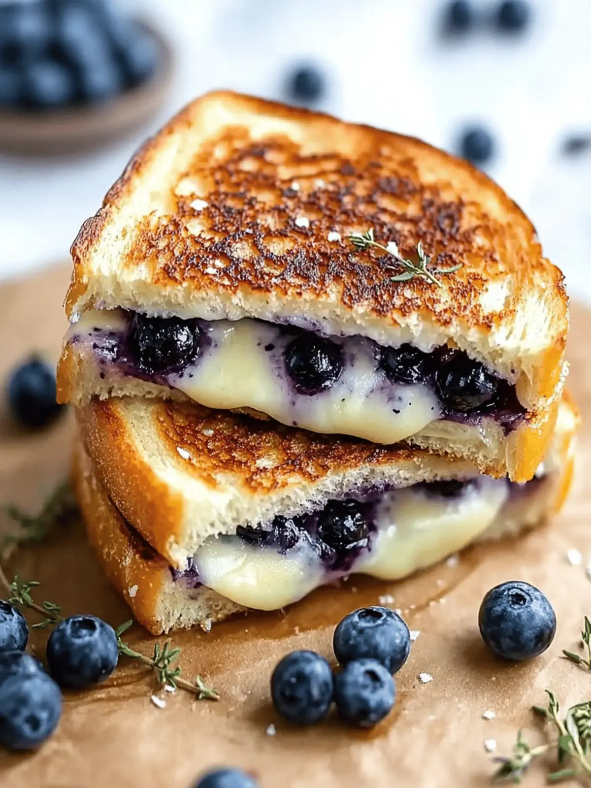 Crispy Blueberry Grilled Cheese