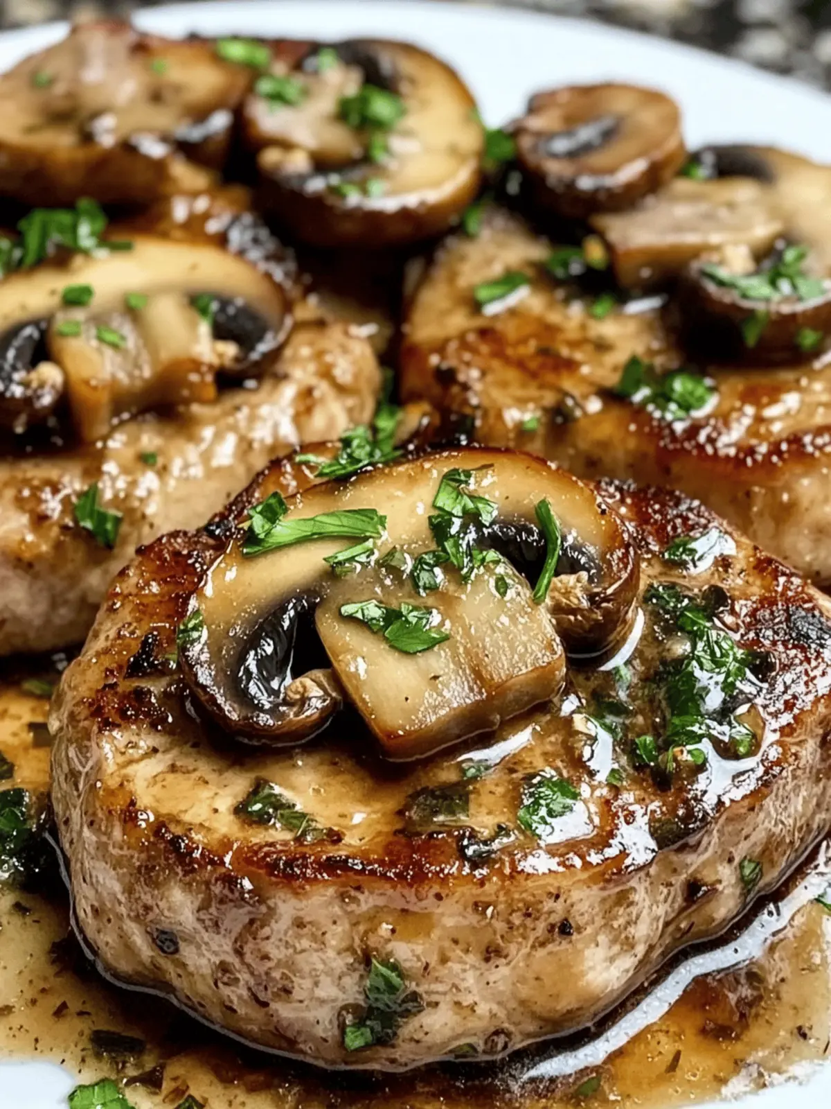 Garlic Butter Mushroom Pork Chops make dinner delightful!