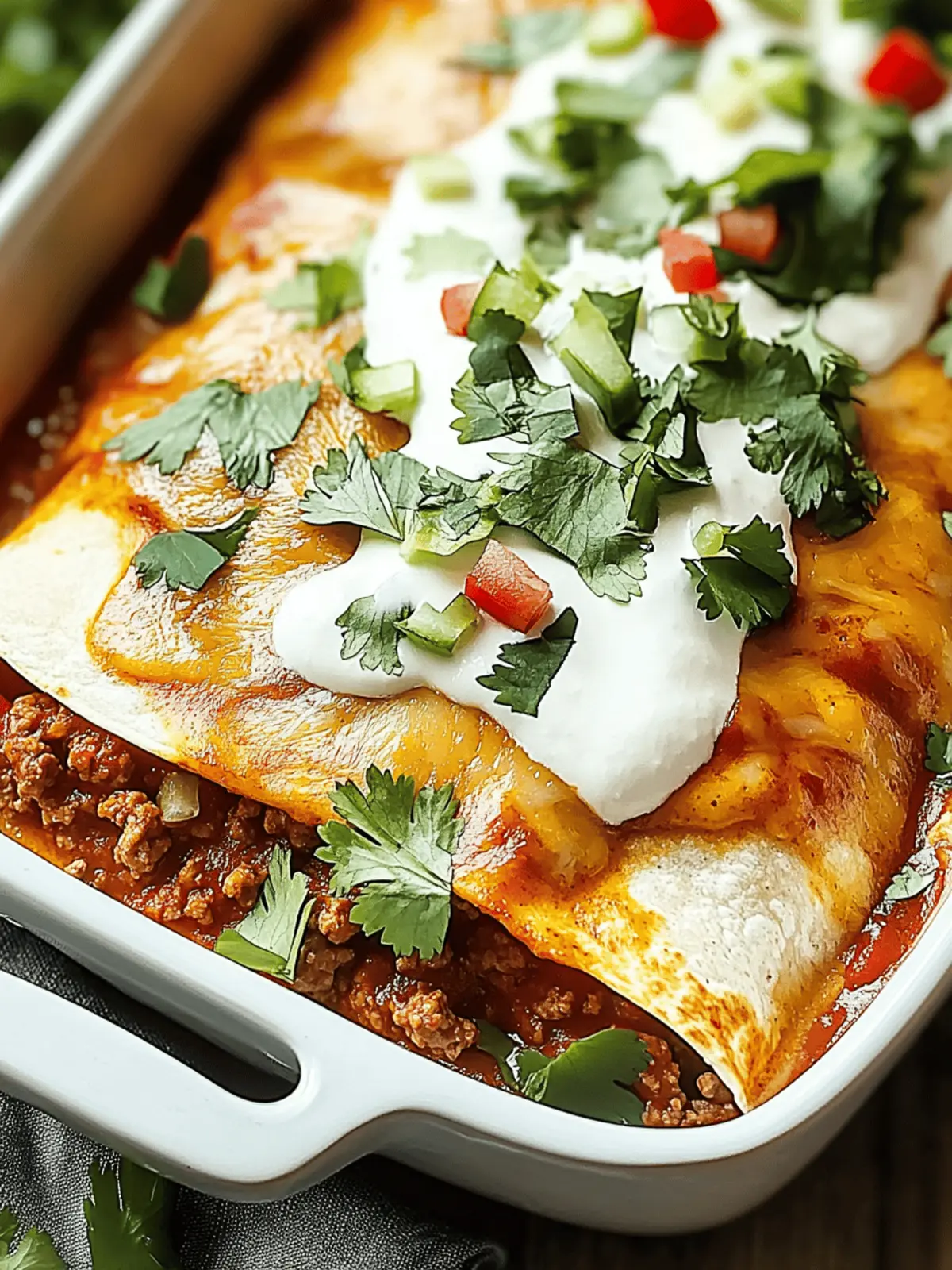 Easy Ground Beef Enchiladas