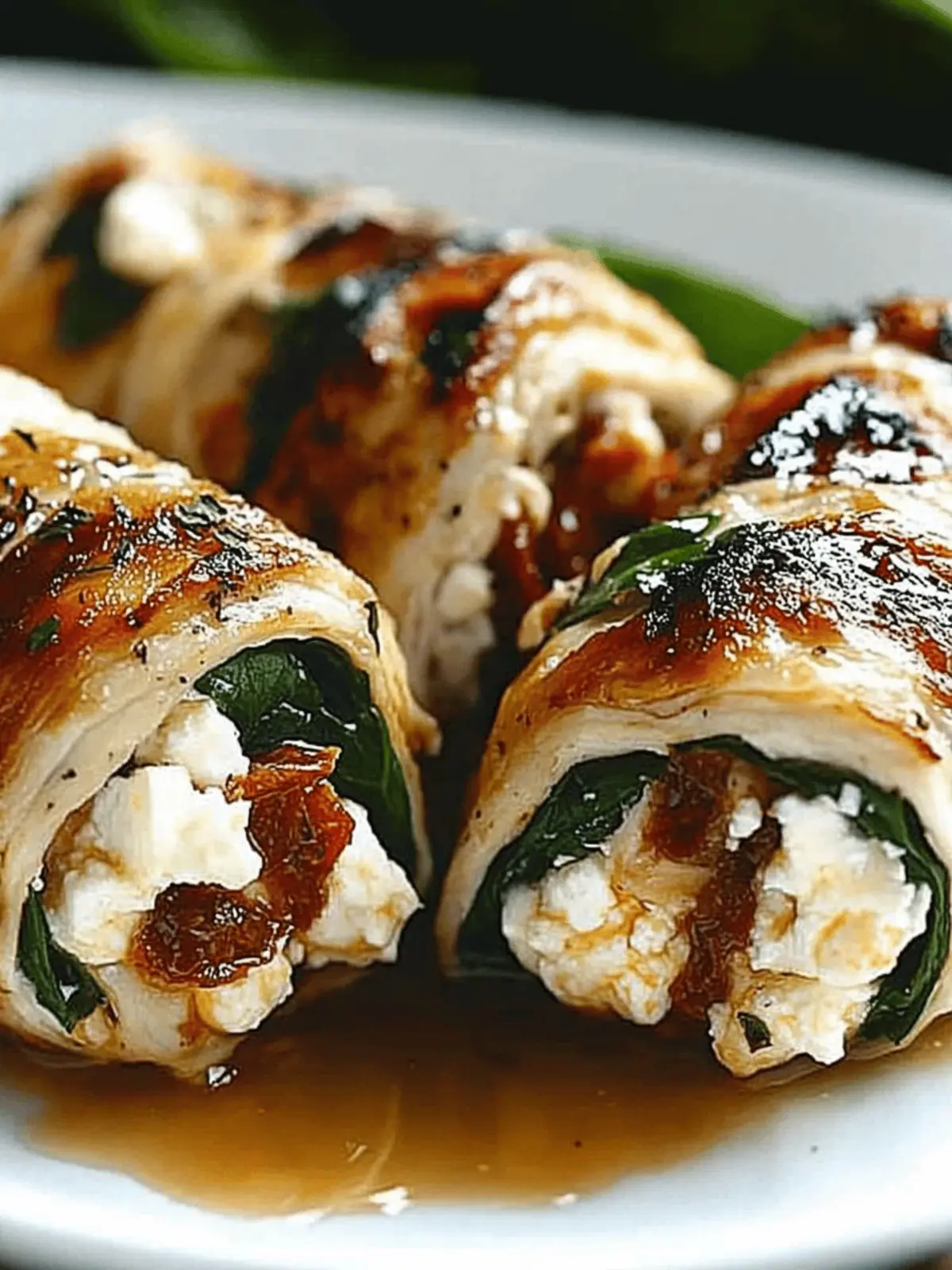 Rolled Up Chicken with Feta, Spinach, and Sun-Dried Tomatoes