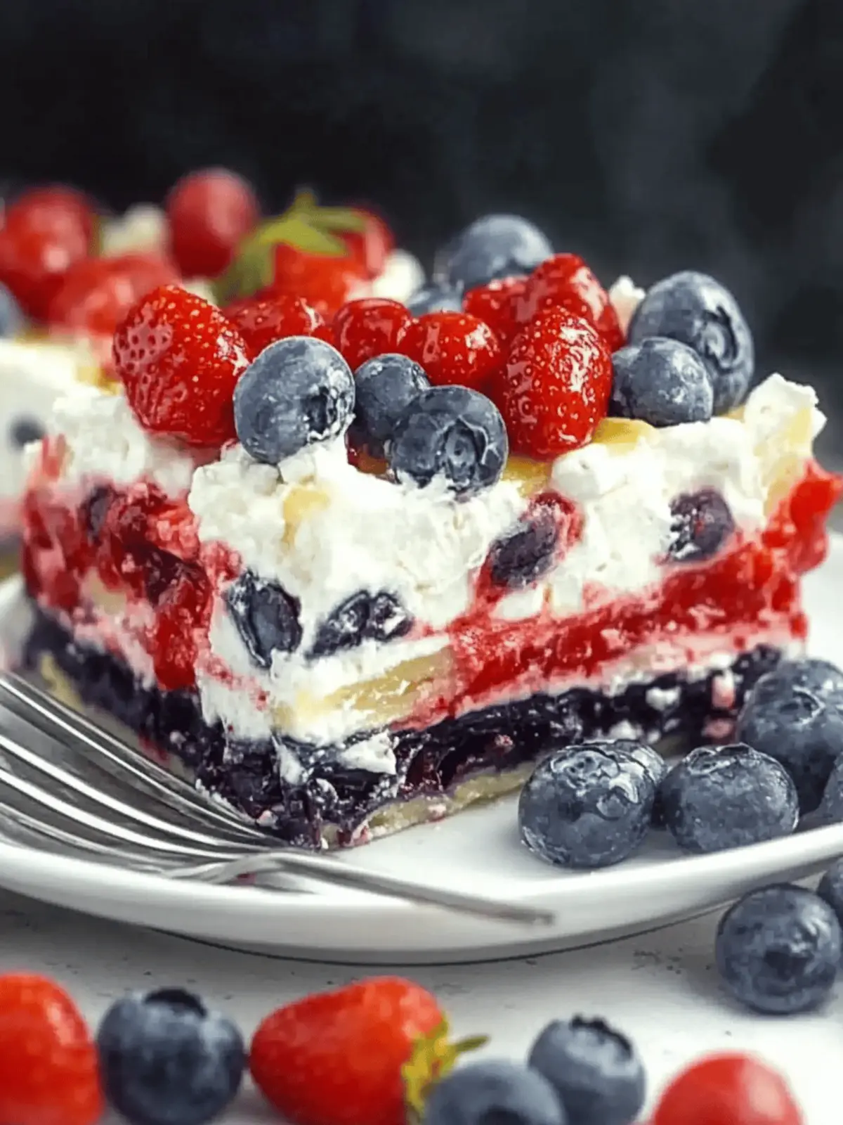 No Bake Summer Berry Lasagna