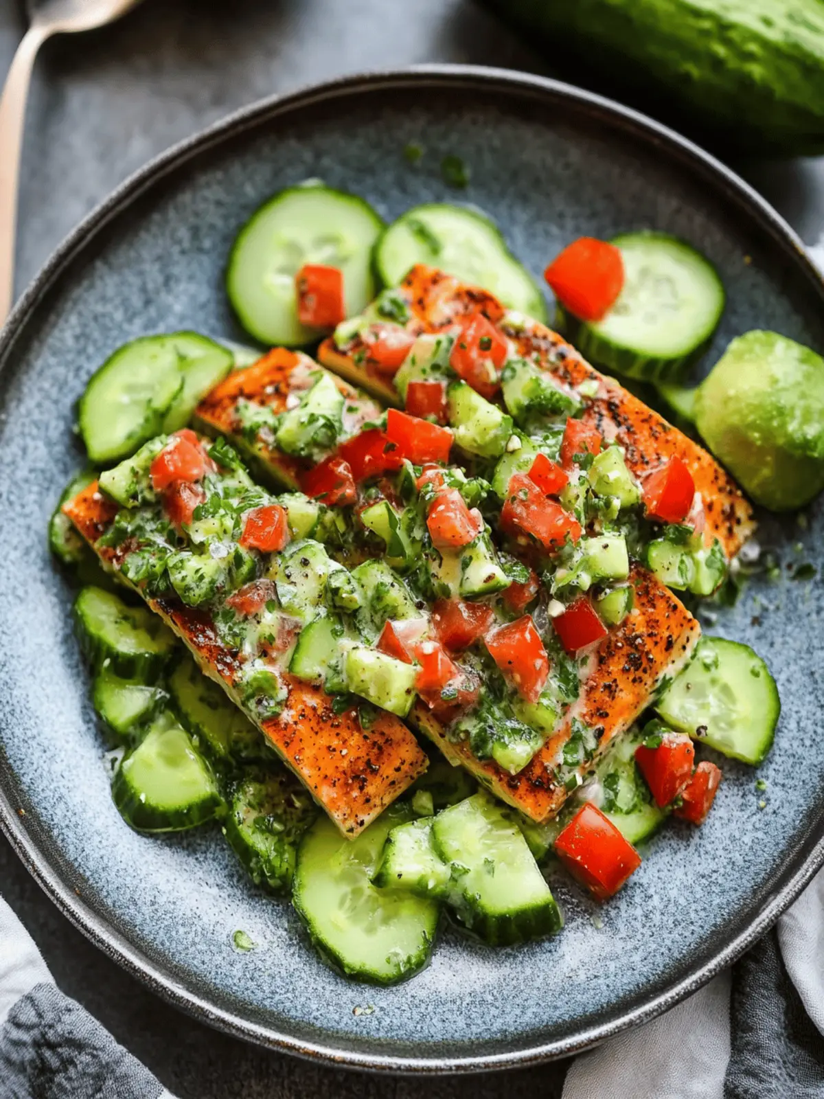 Creamy Cucumber Salad with Greek Yogurt Dressing