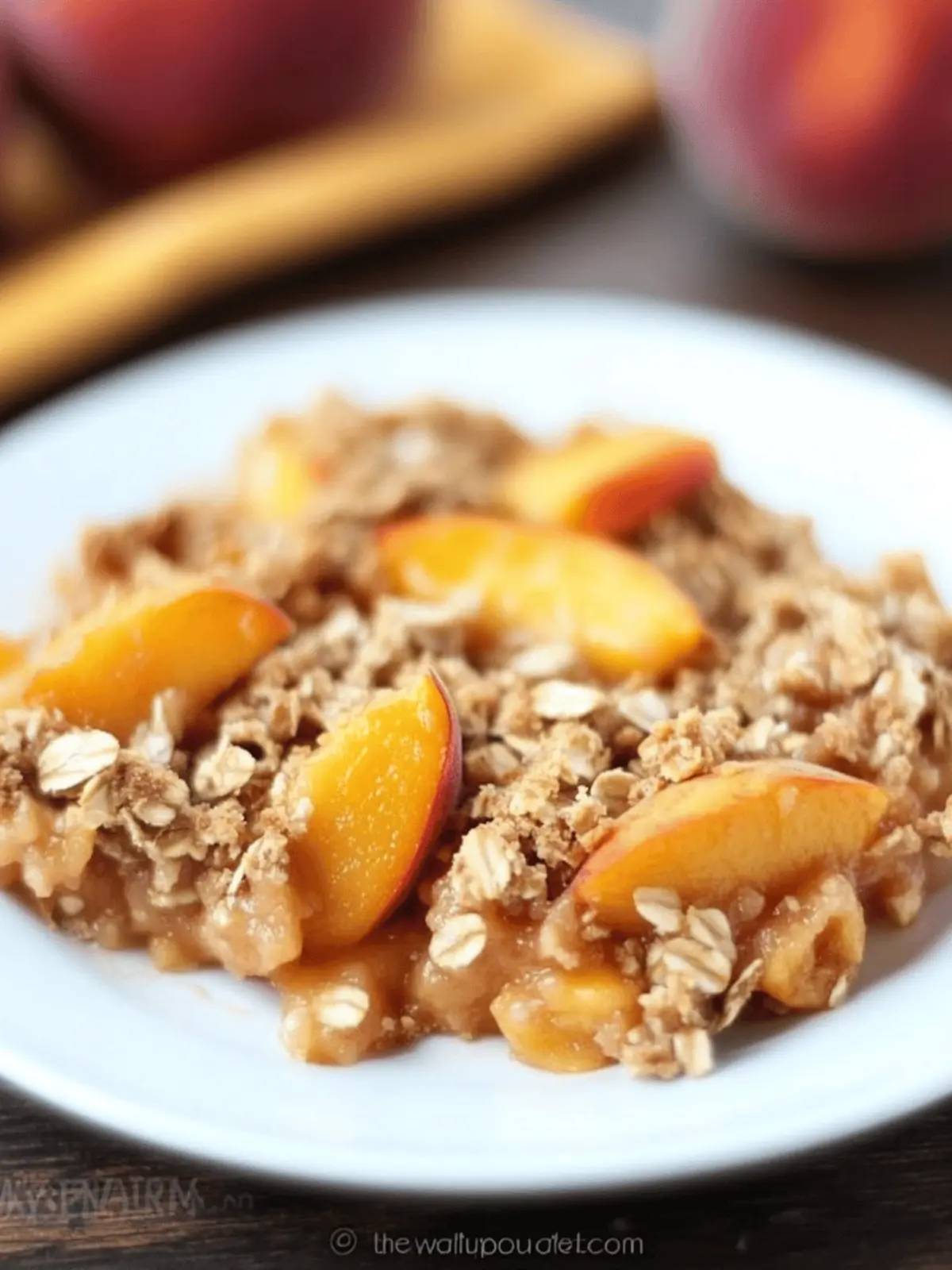 Healthy Peach Crumble